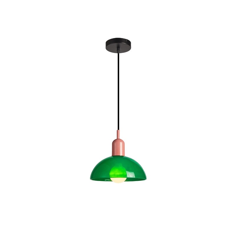 Bauhaus Stained Bowl Glass Pendant Light S164