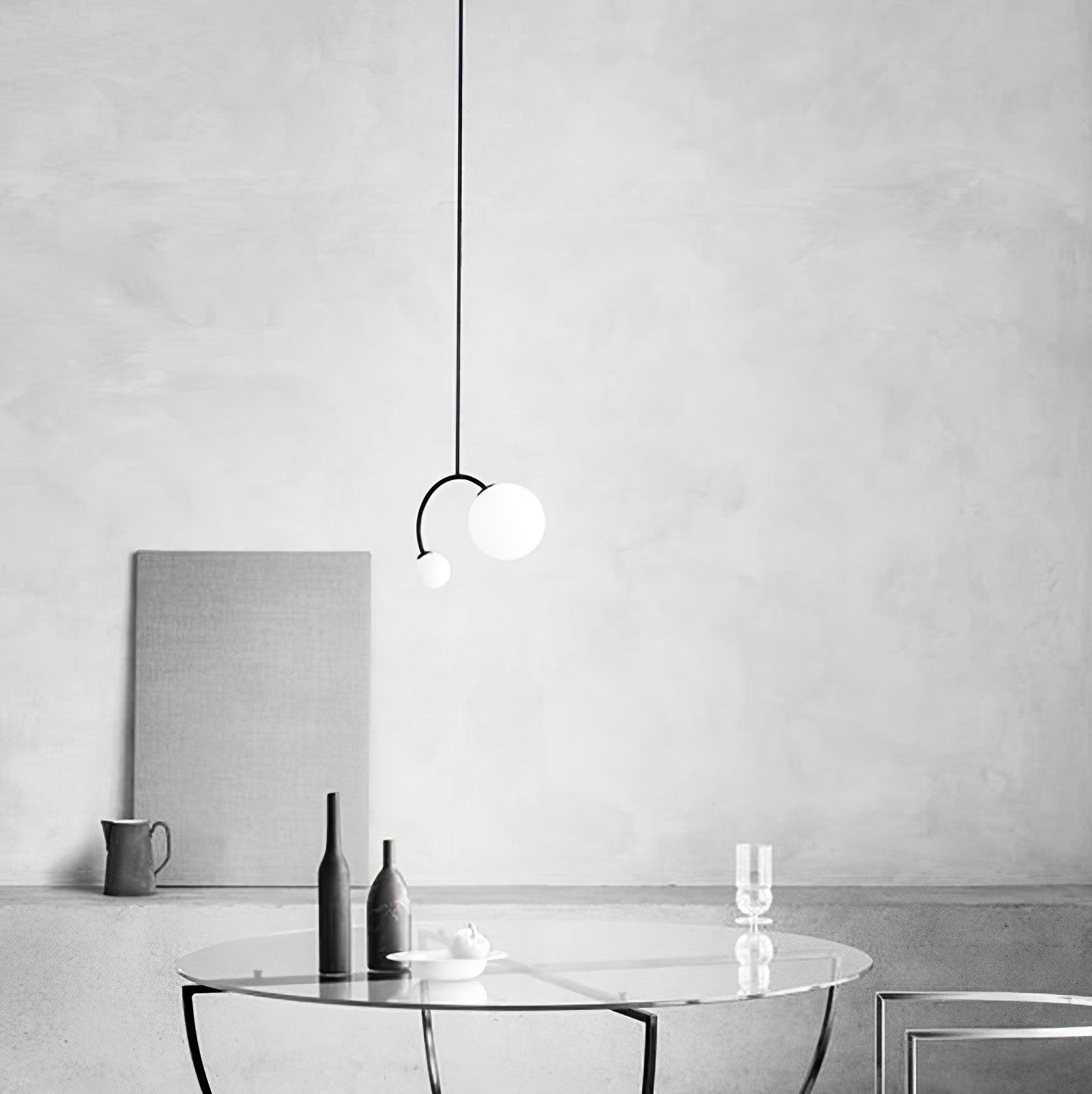Creative Double Heads Glass Pendant Lamp M493