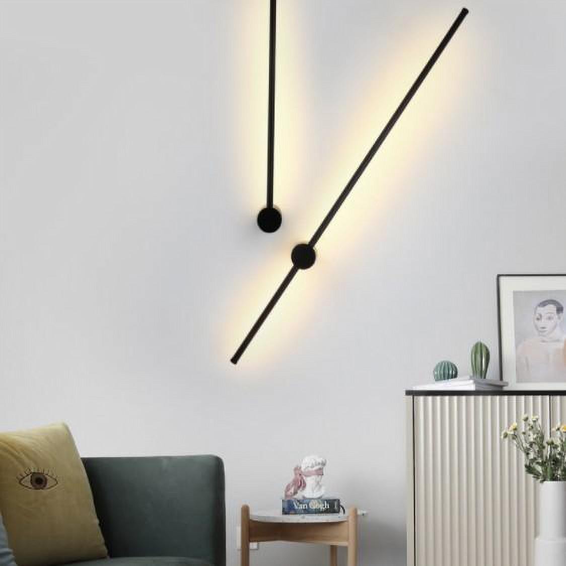 Modern Industrial Black Linear LED Wall Light