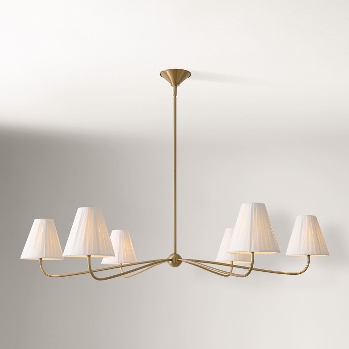 Fibura Elegant Linen Shade Chandelier – Modern Design for Living Room & Office T247