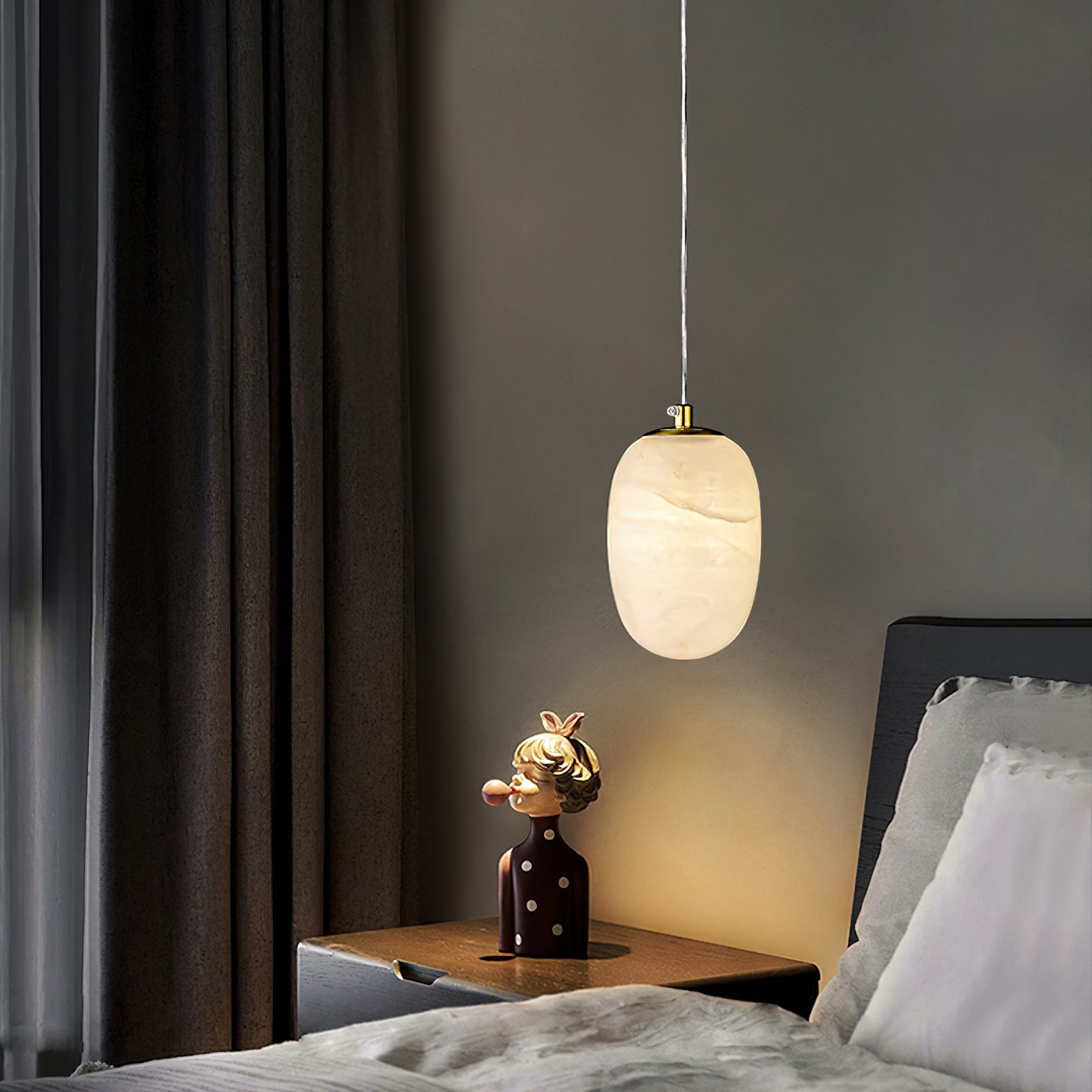 Alabaster Bedside Pendant Light D423