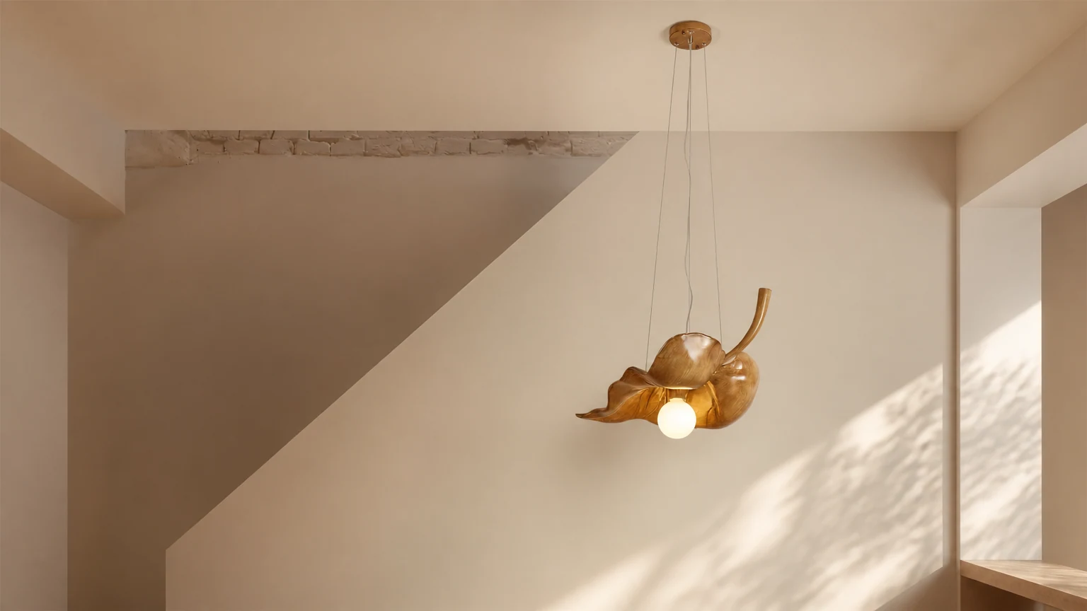 Lampa wisząca Maple Leaf M239 w ciepłej oprawie wnętrza