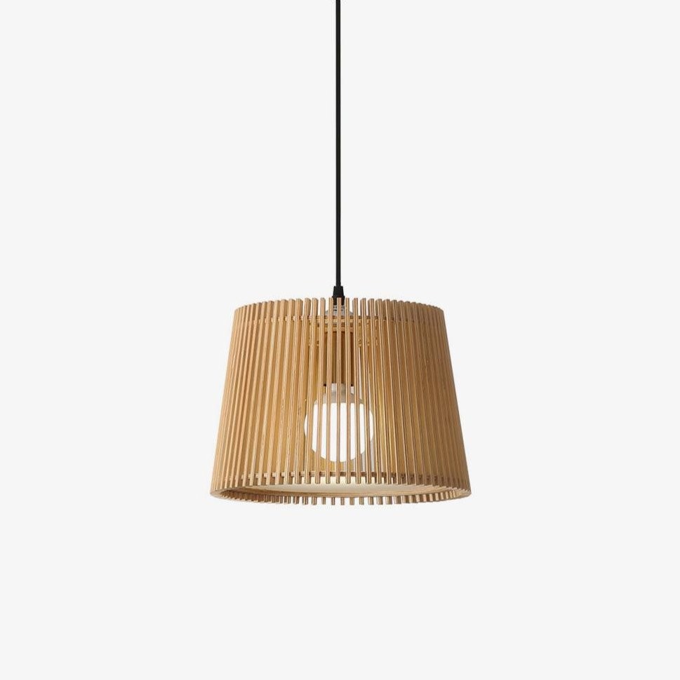 Wooden Log Color Cage Pendant Light M425