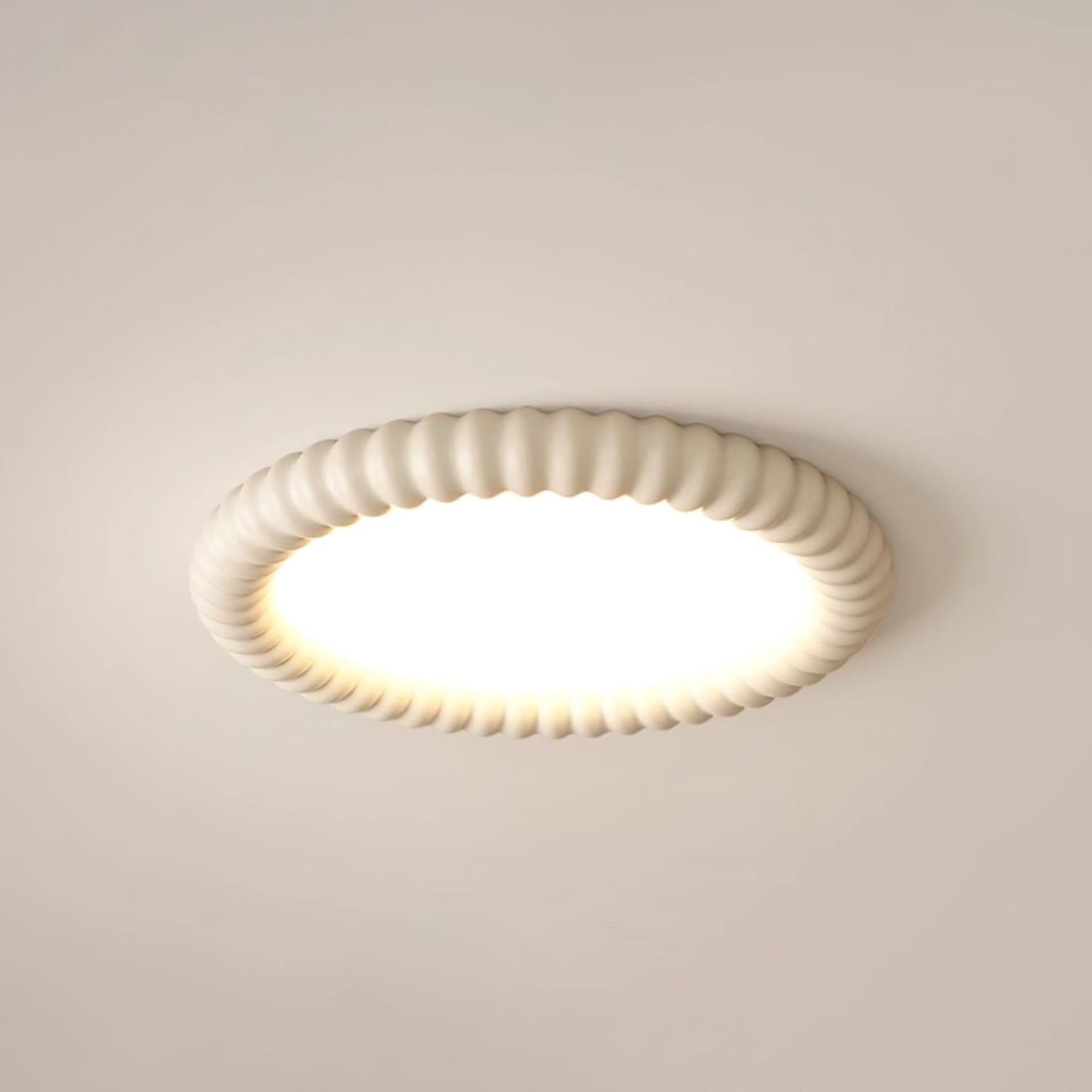Cream Style Ripple Ring Ceiling Lamp M525