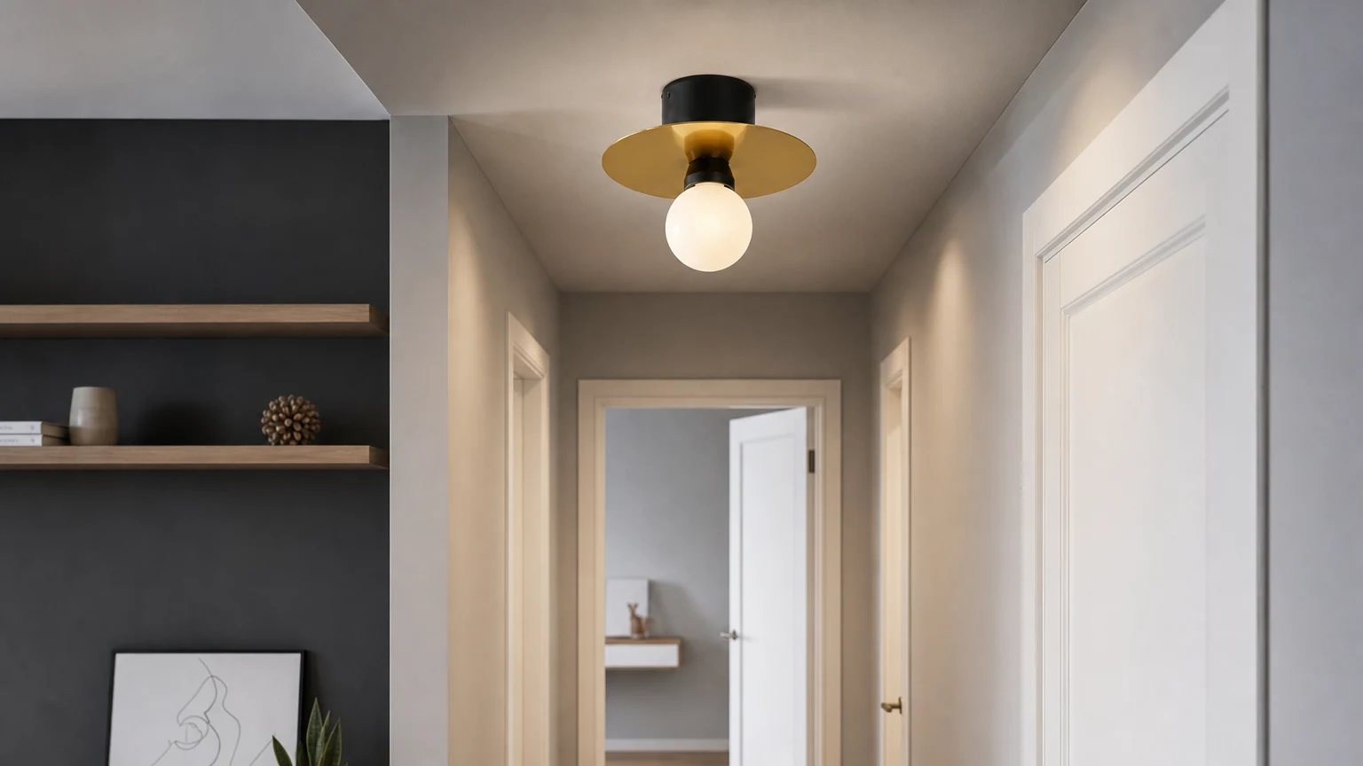 BRIVAAR Classic Ceiling Light in a warm interior setting