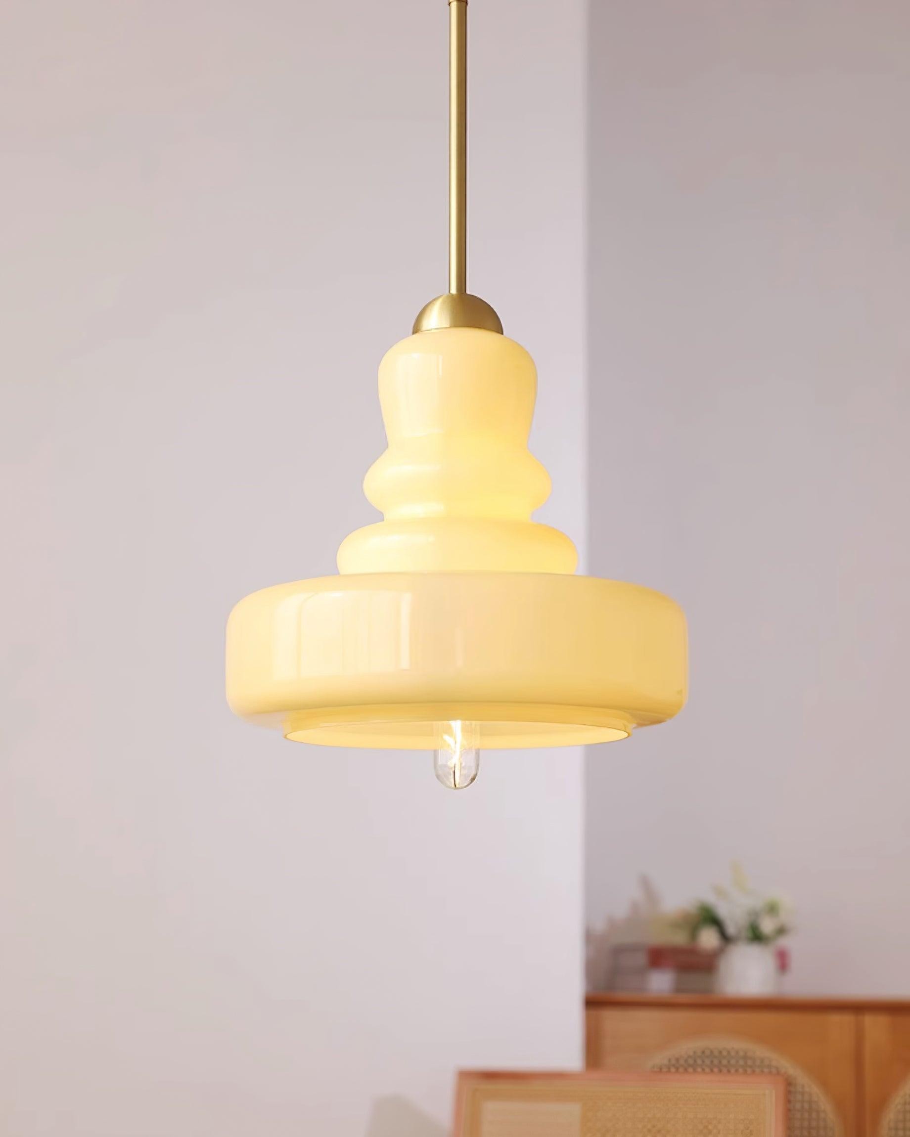 Mid Century Modern Gourd Glass Pendant Light M215