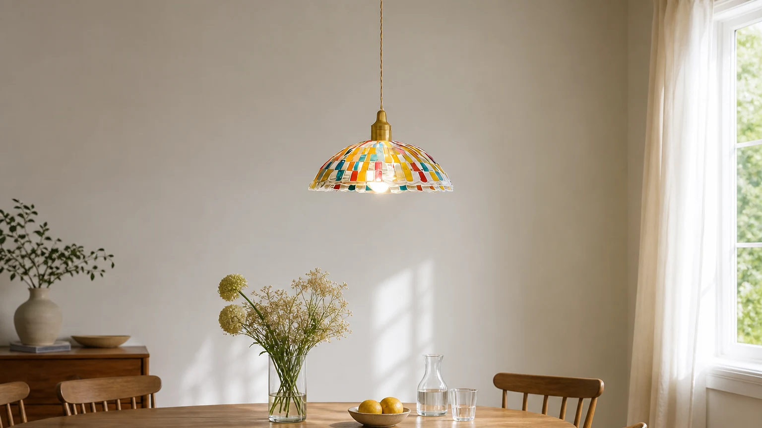 Lampa wisząca Kaleido D231 w aranżacji jadalni