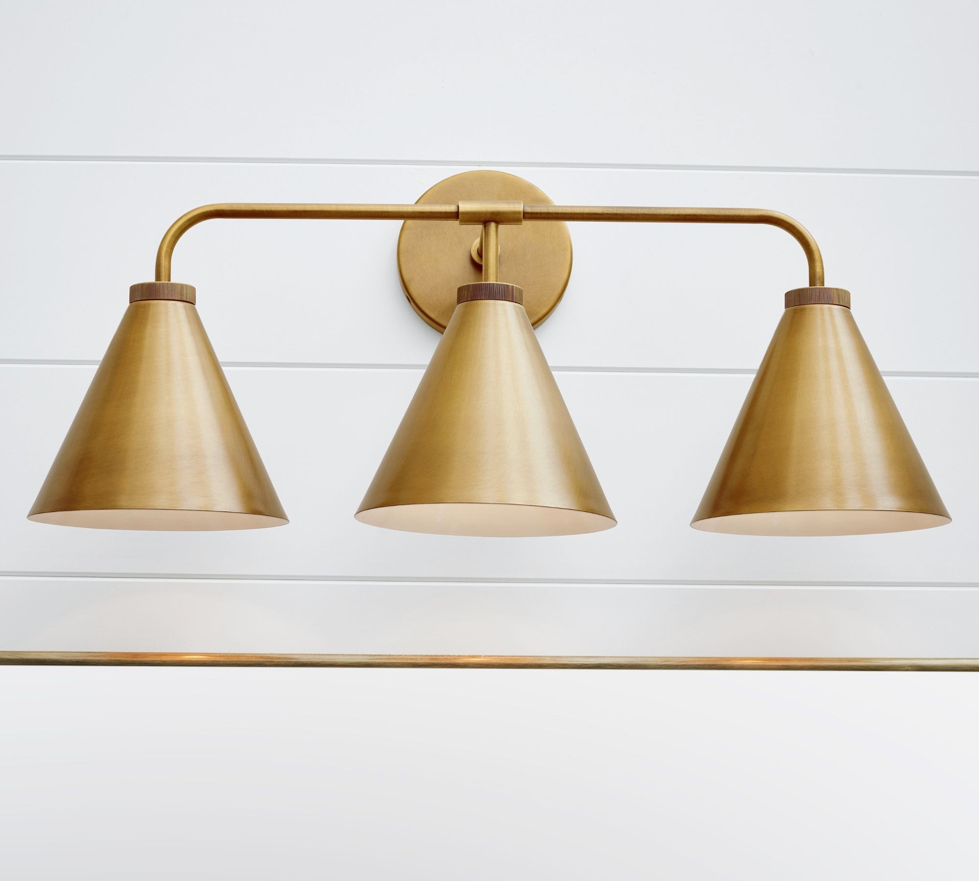 Korvi Iron Tapered Sconce Light - Wall Fixture in Black or Brass T125