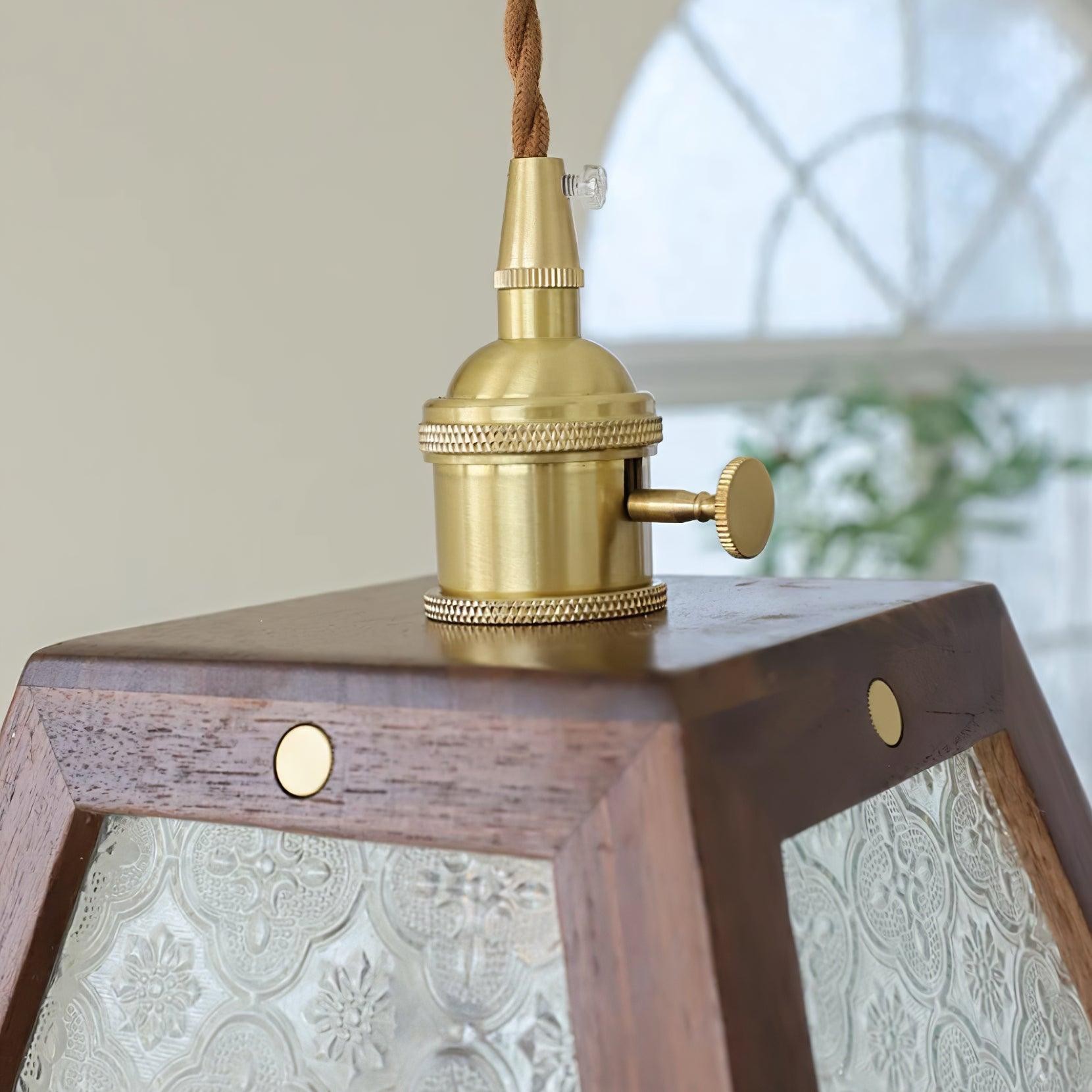 Retro Pattern Glass Pendant Lamp M399