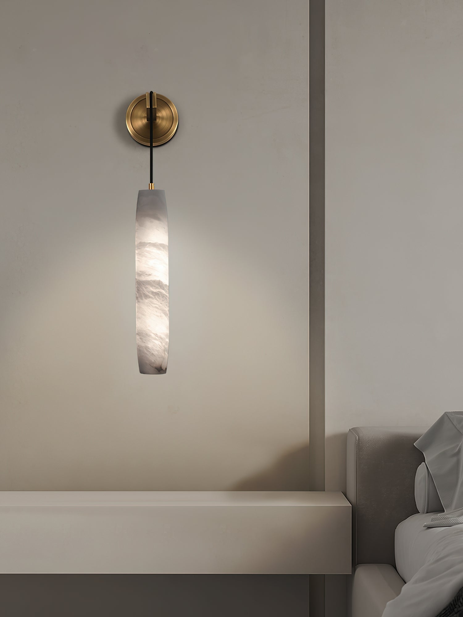 Alabaster Flute Wall Lamp D437