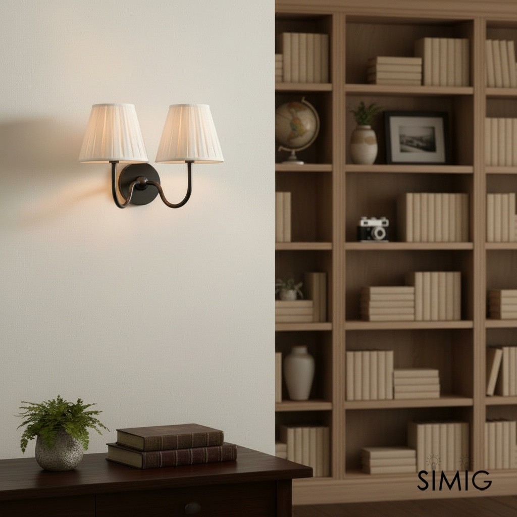 Luvora Modern Pleated Shade Wall Lamp for Bedroom & Living Room T036