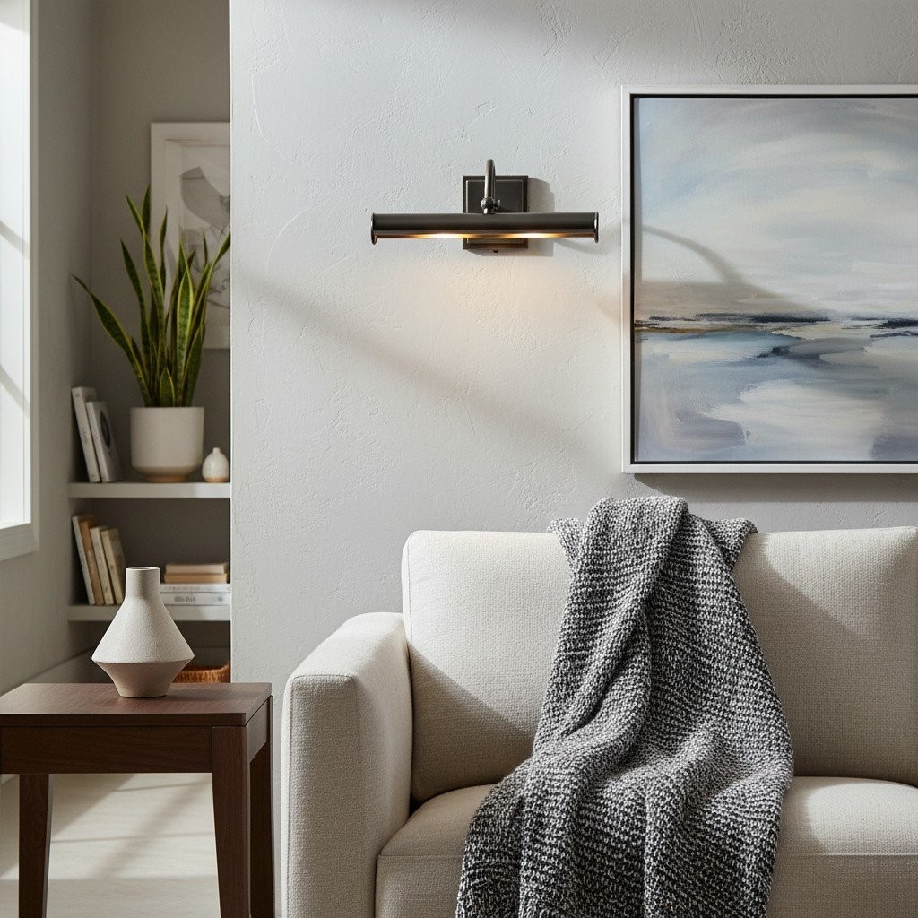 Aurix Picture Light Sconce with Adjustable Metal Frame for Artwork and Gallery Spaces T595