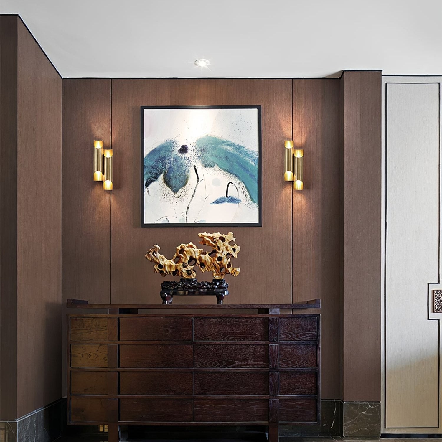 Brass Double Tube Wall Lamp M83