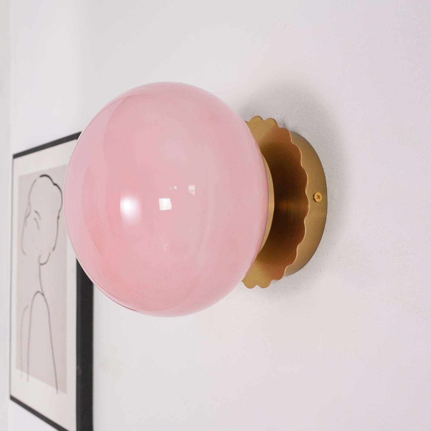 Bauhaus Cream Marshmallow Glass Wall Sconce S129