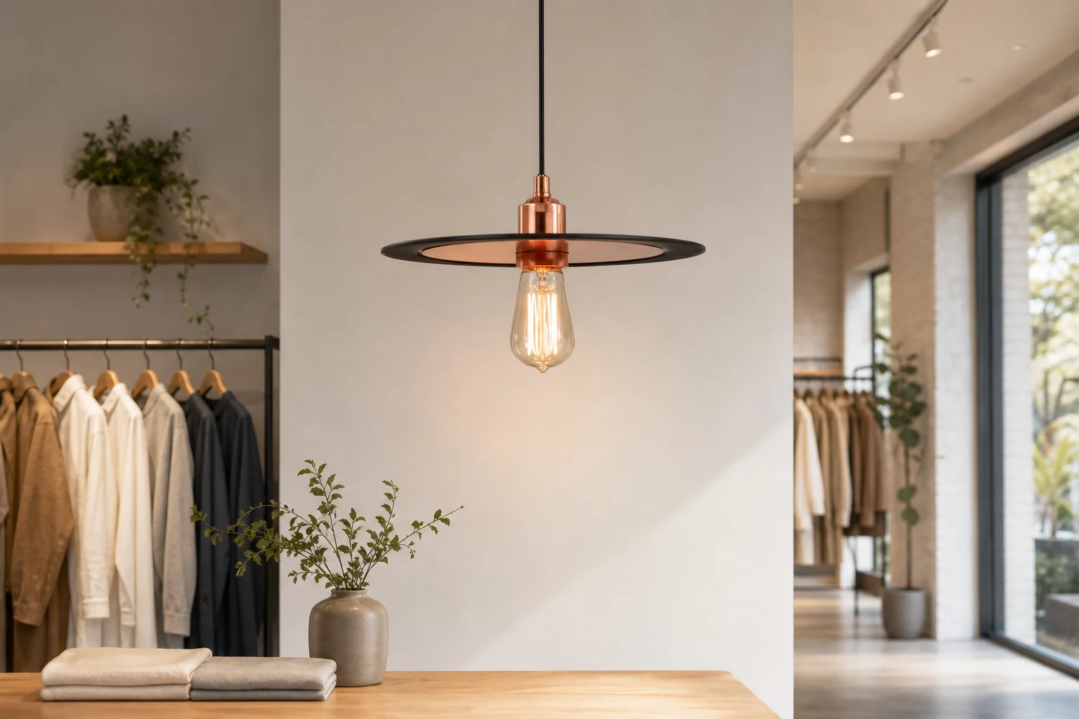 Lampa wisząca VELIQ Slim Disk w stylu pokoju lifestylowego