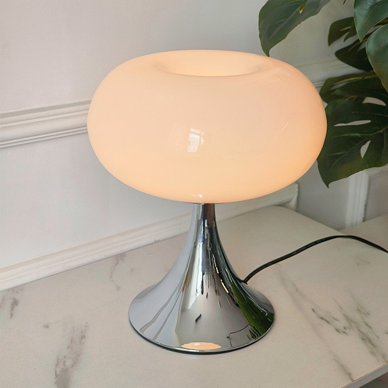 Bauhaus Apple Shaped Glass Led Table Lamp S137