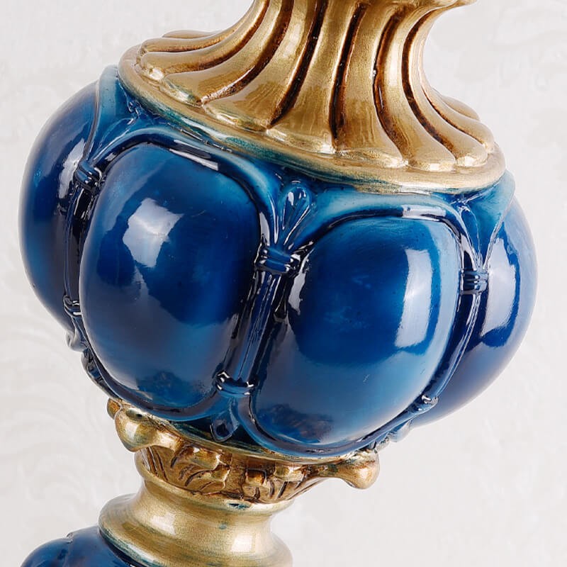 Palace Decoration Design Dark Blue Fabric Table Lamp M14