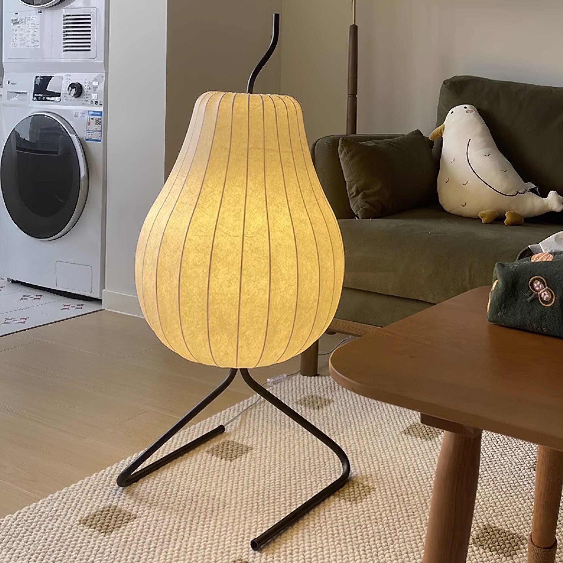 Pear-shaped Shite Floor Lamp Suitable For Living Room M35