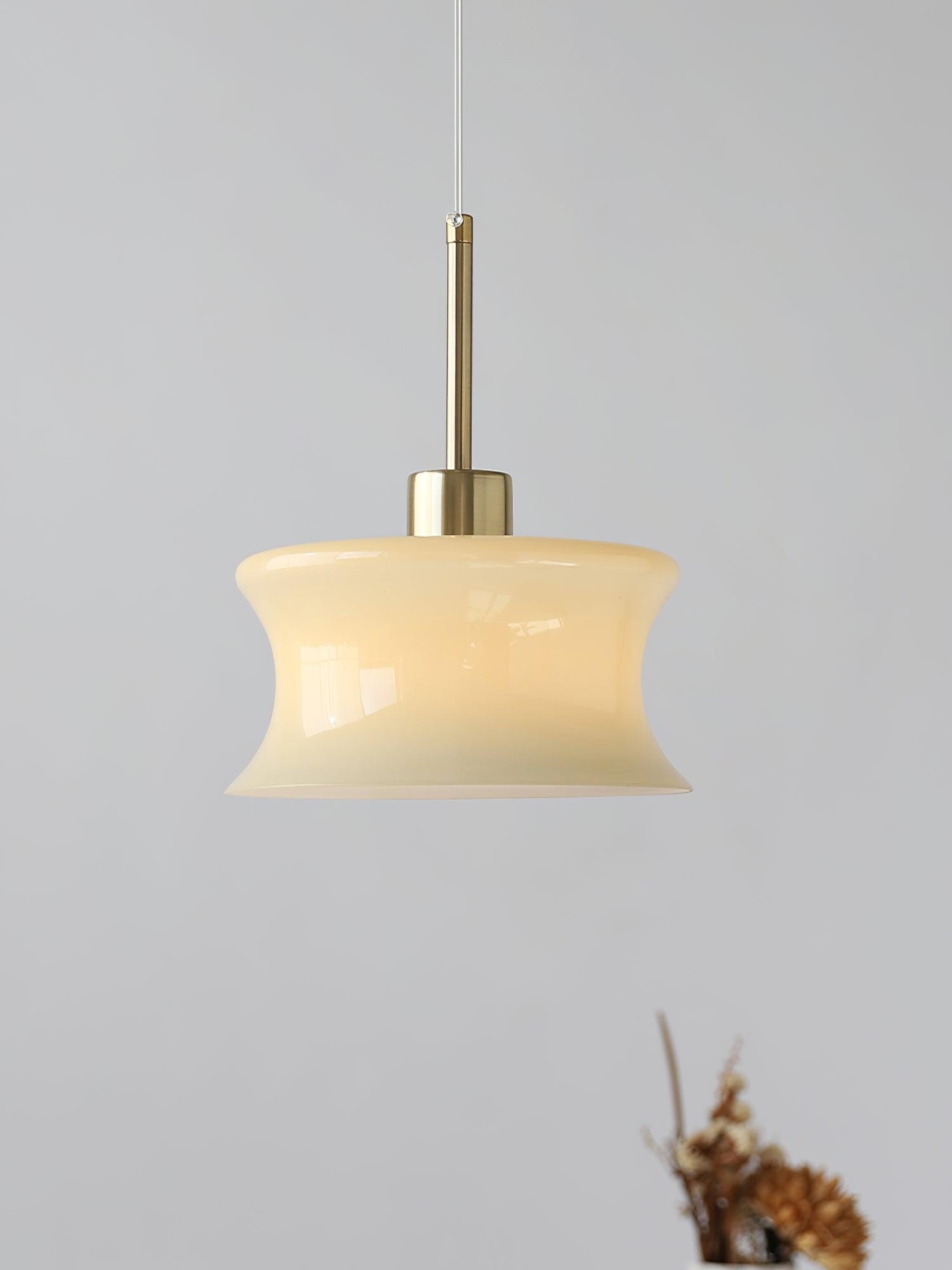 French Vintage Glass Window Pendant Lamp M496