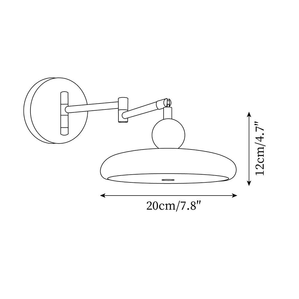 Swing Arm Bedside Plug In Wall Lamp M244
