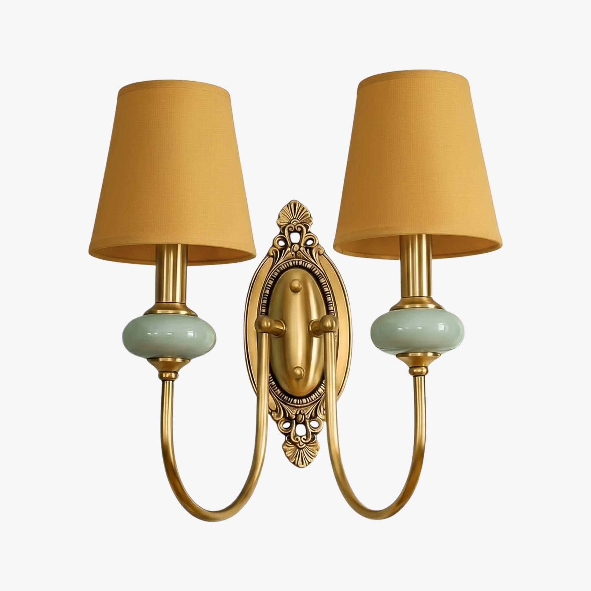 Elaris Elegant Fabric Copper Wall Sconce – Luxury European Style T447
