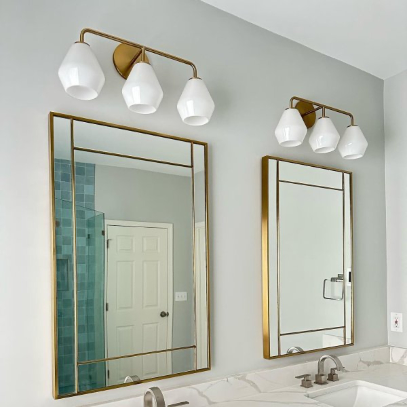Merin Multi Head Dressing Table Wall Lamp - Metal And Glass Sculptural Lamp T186