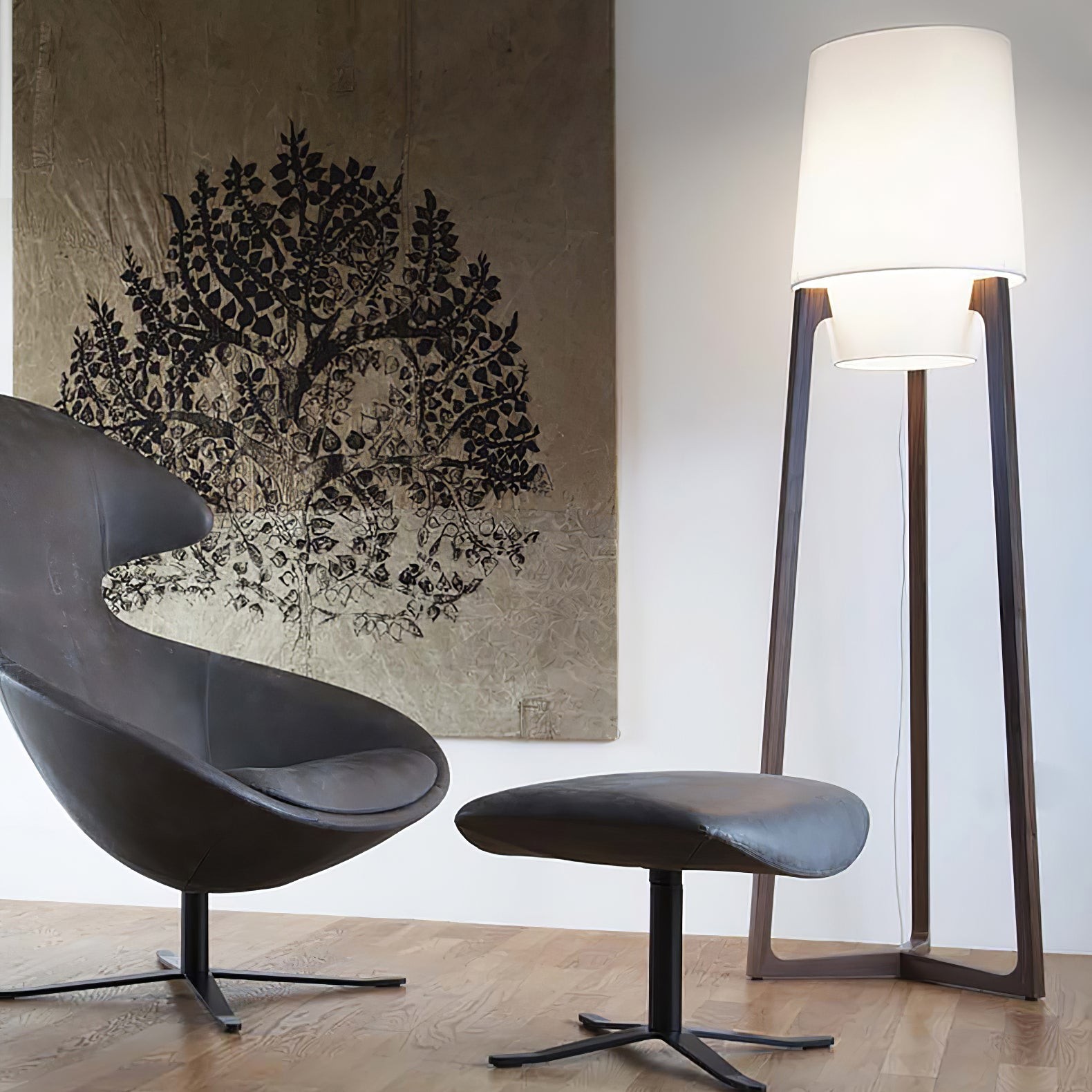 Modern Simple Chinese Style Solid Wood Floor Lamp M150