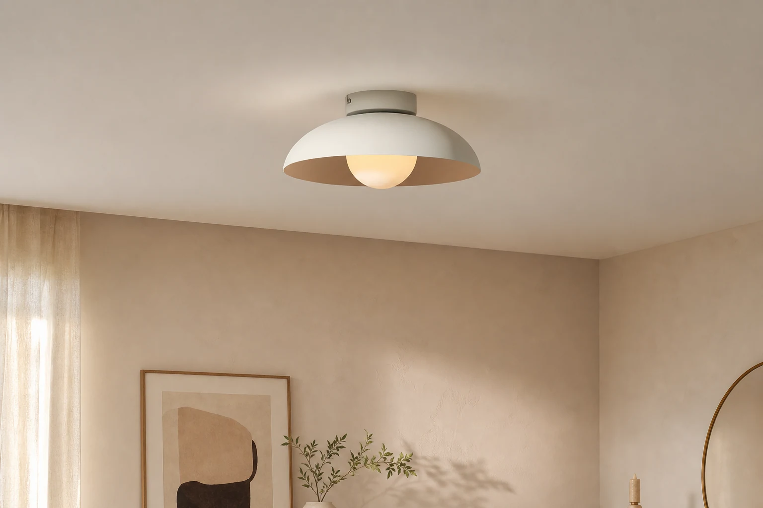 Lampa sufitowa kopułkowa z matowego czarnego szkła w stylu lifestylowym