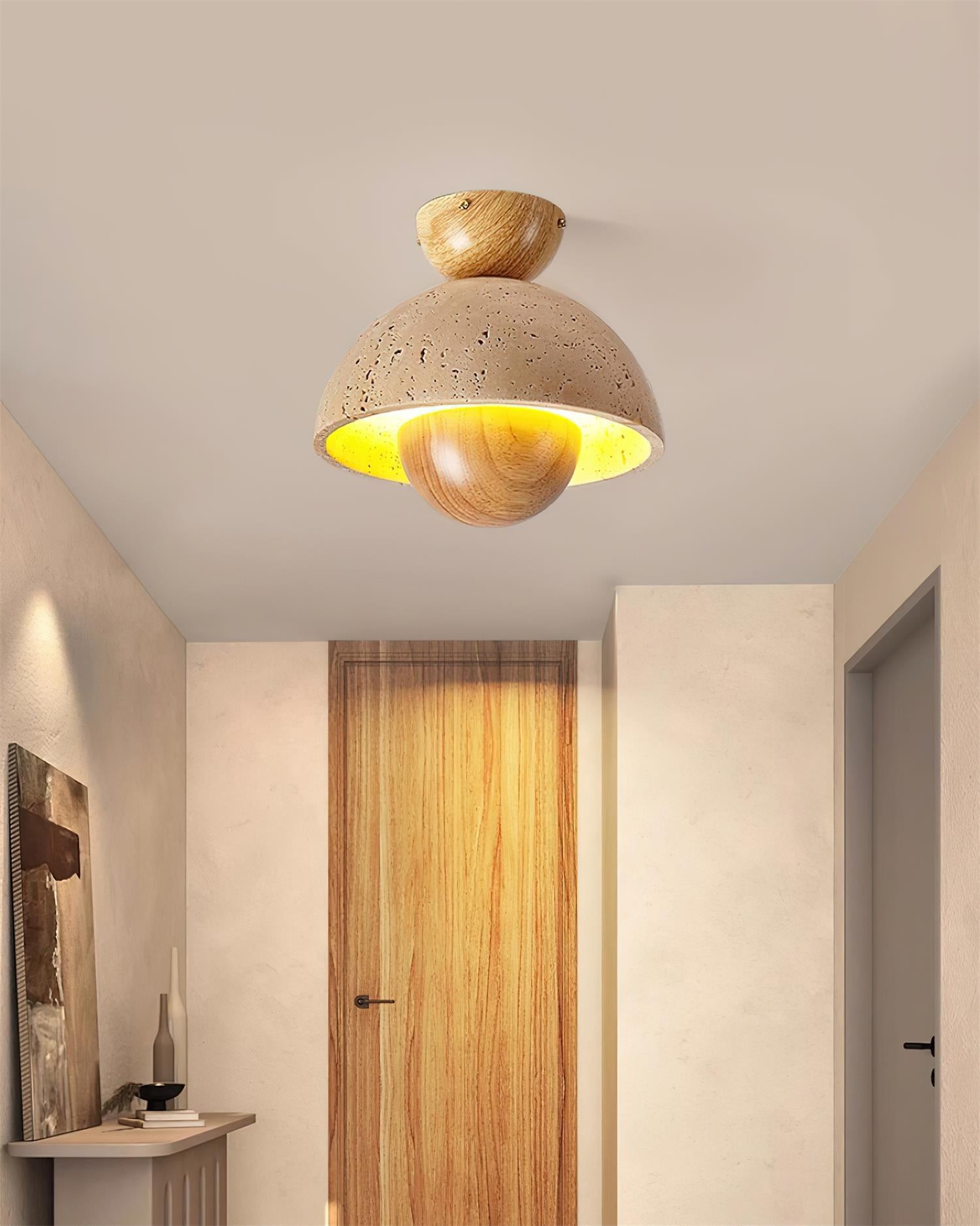 Japanese Wooden Inverted Ceiling Light M189