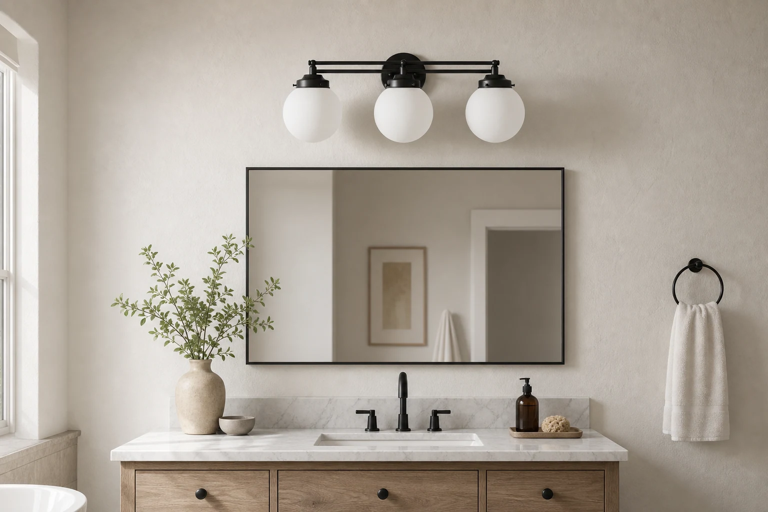 Lampa toaletkowa Glorica w stylu lifestylowego lustra