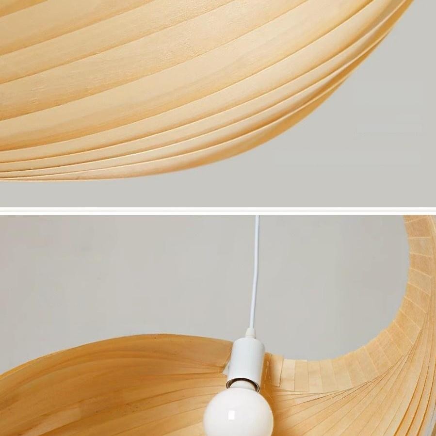 Creative Wooden Nautilus Shell Pendant Light S170