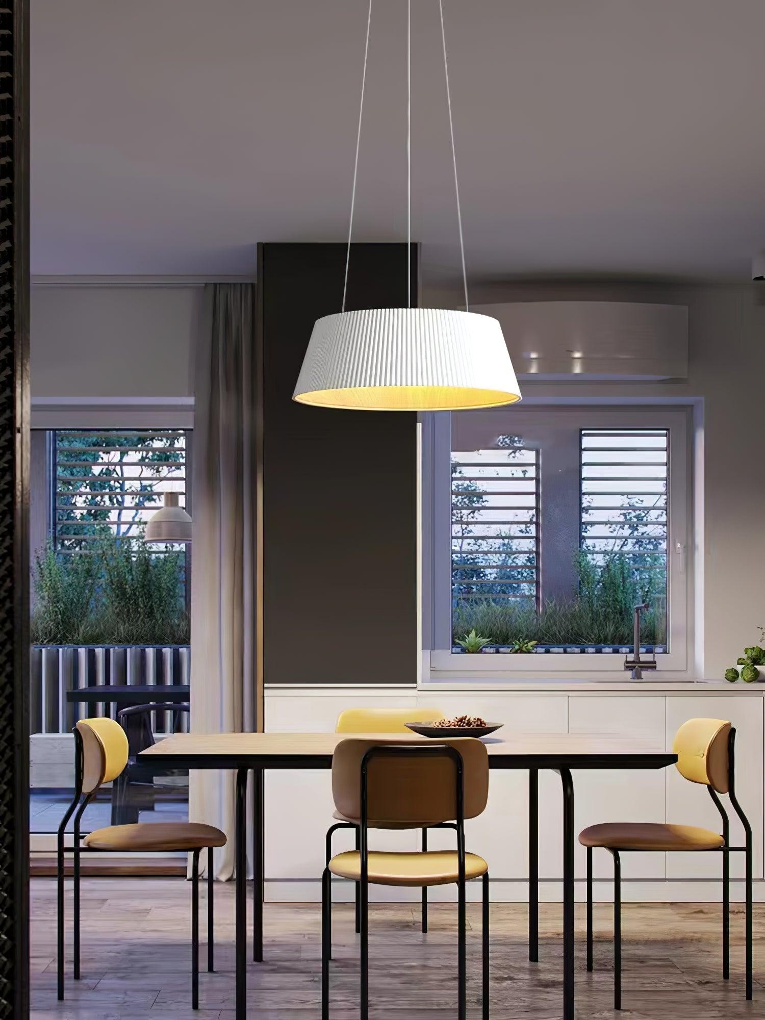 Minimalist Corrugated Lampshade Bedroom Pendant Lamp M389