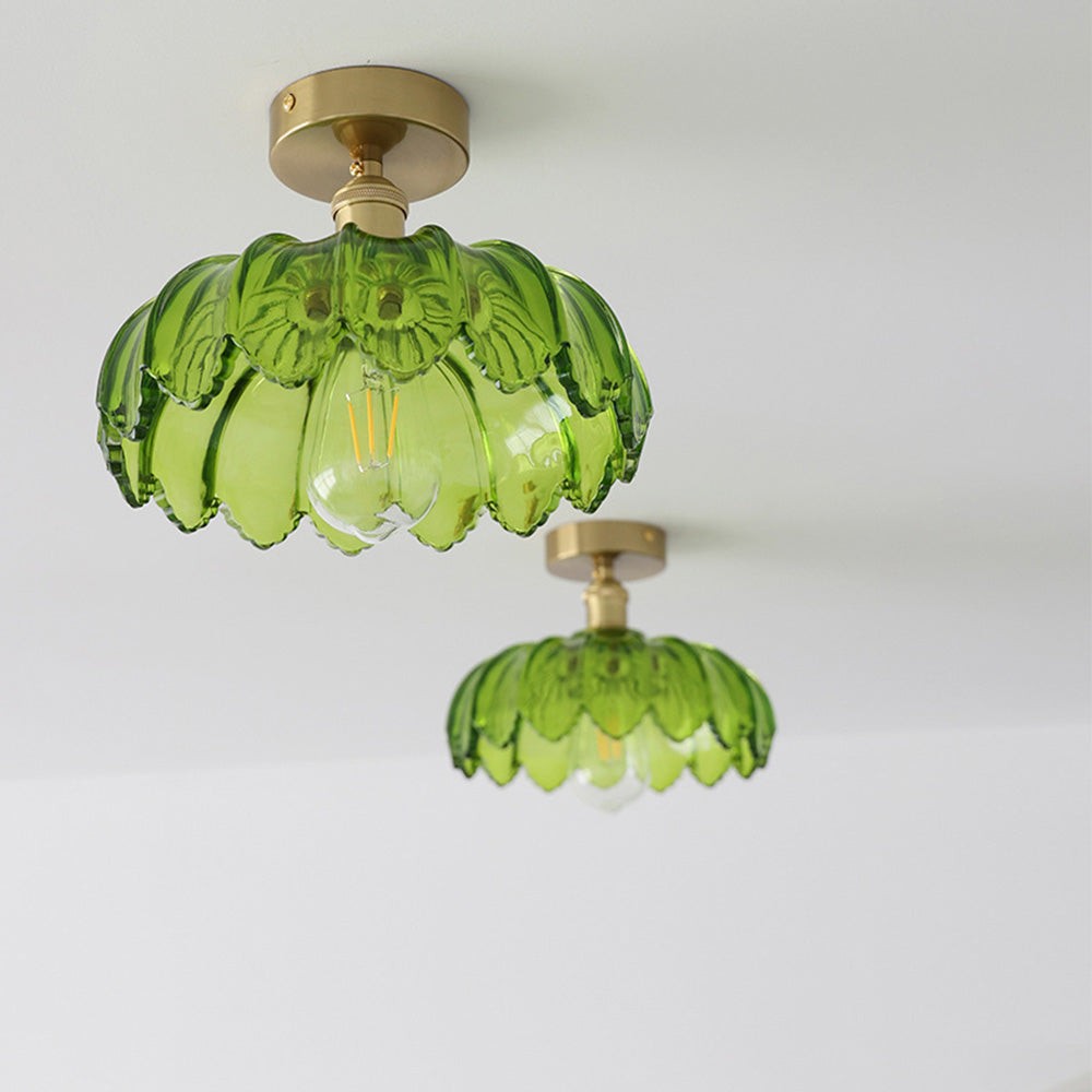 Retro Petal Glass Ceiling Lamp S118