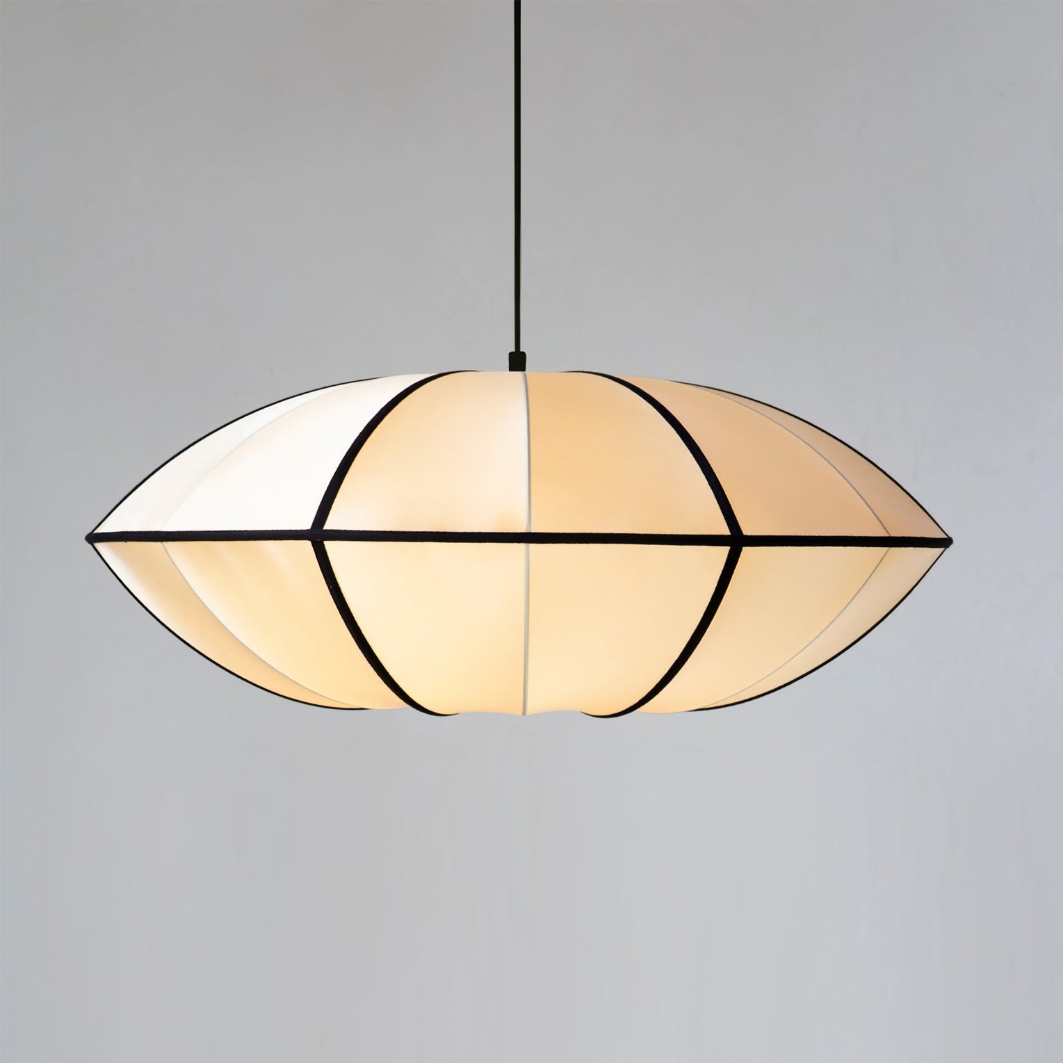 Vintage Silk Lantern Pendant Lamp M575