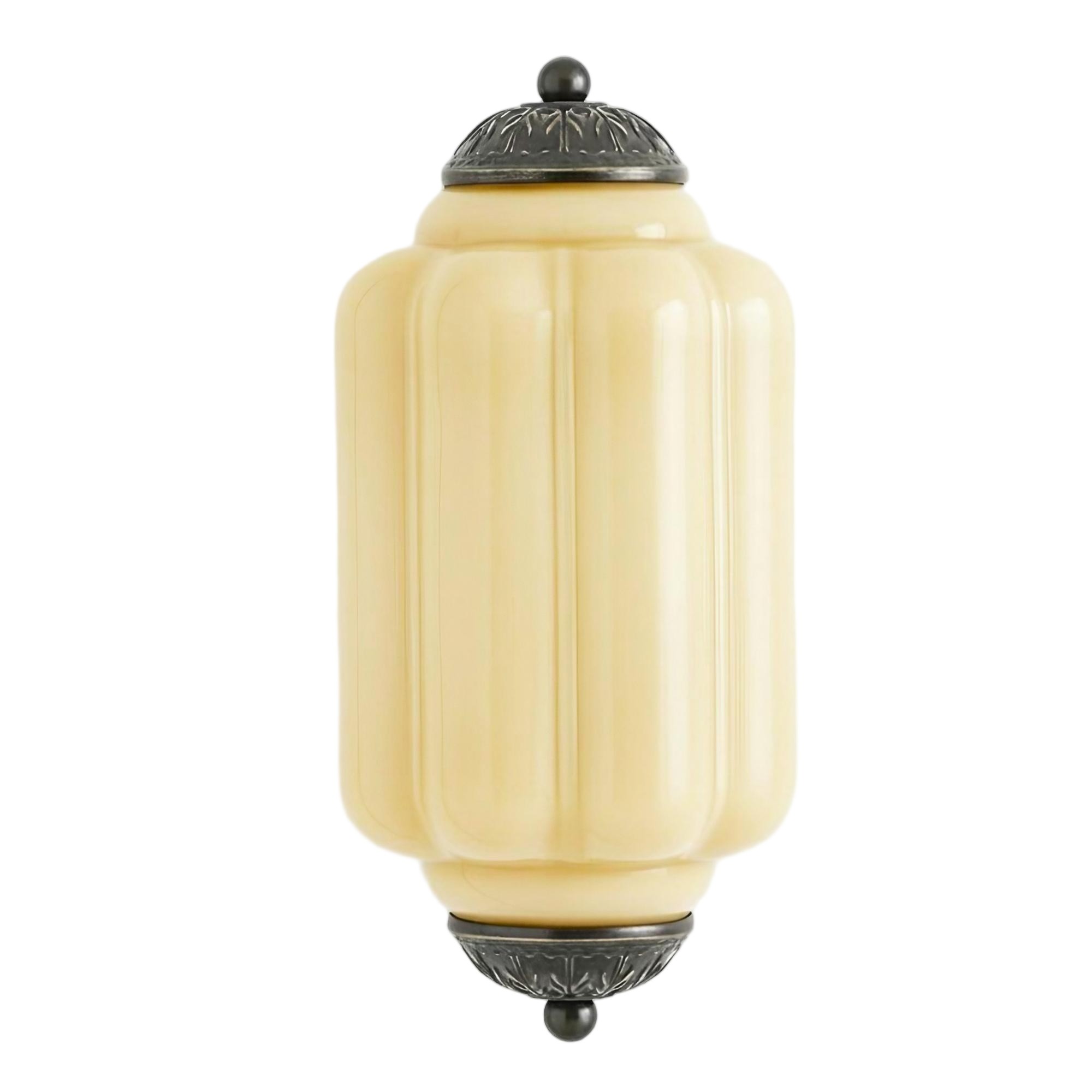 Eloise Long Pumpkin Retro Glass Recessed Wall Lamp G52