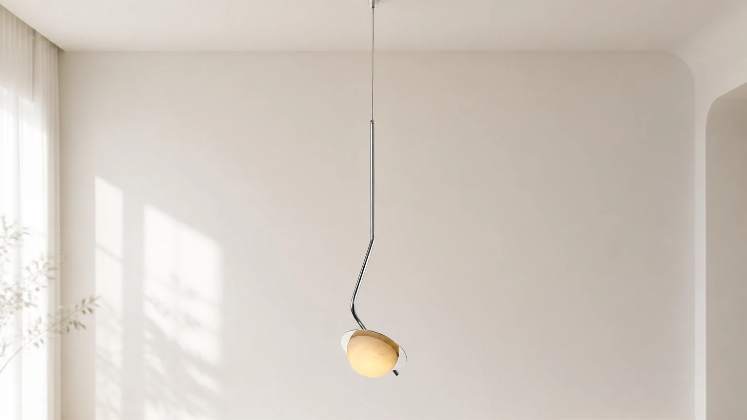 Lampa wisząca Chic Luminance Alabaster D438 we wnętrzu