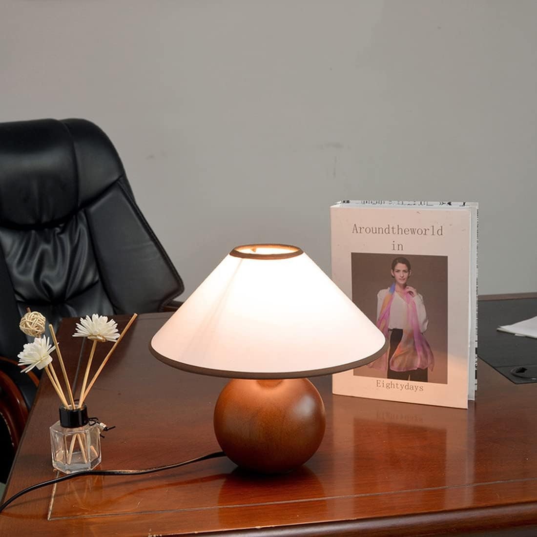 Podświetlana lniana lampa stołowa S71 na biurku