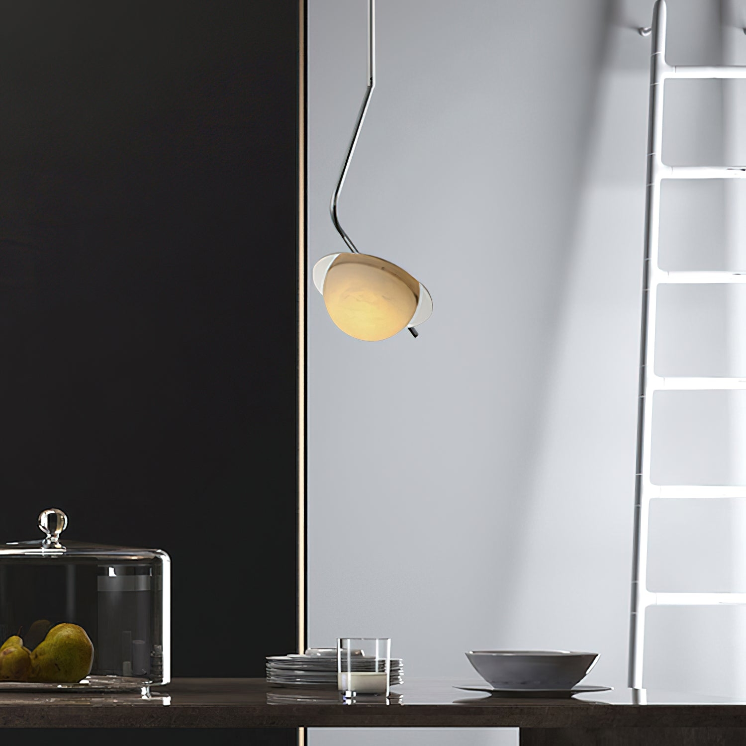 Chic Luminance Alabaster Pendant Light D438