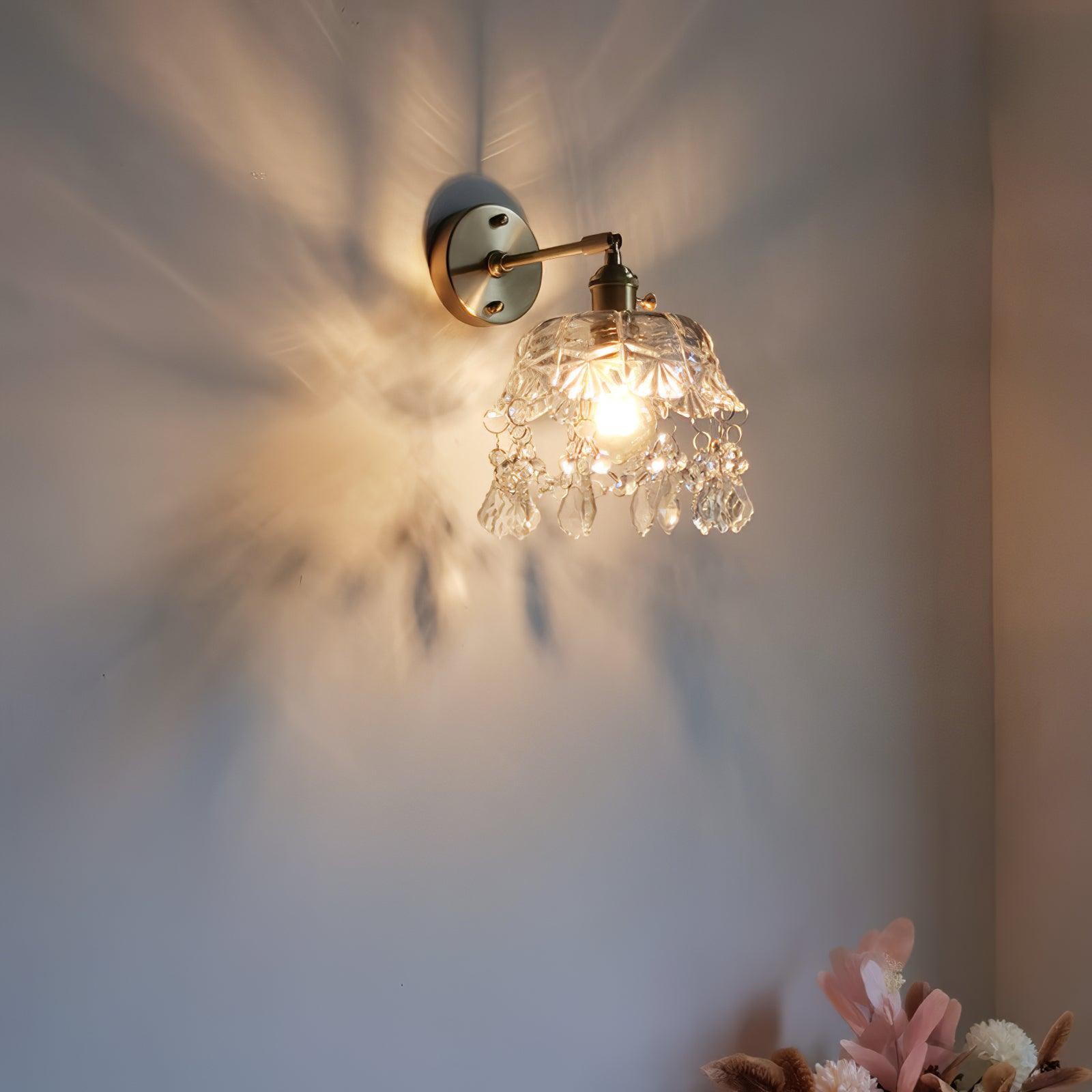 French Crystal Tassel Wall Light M470