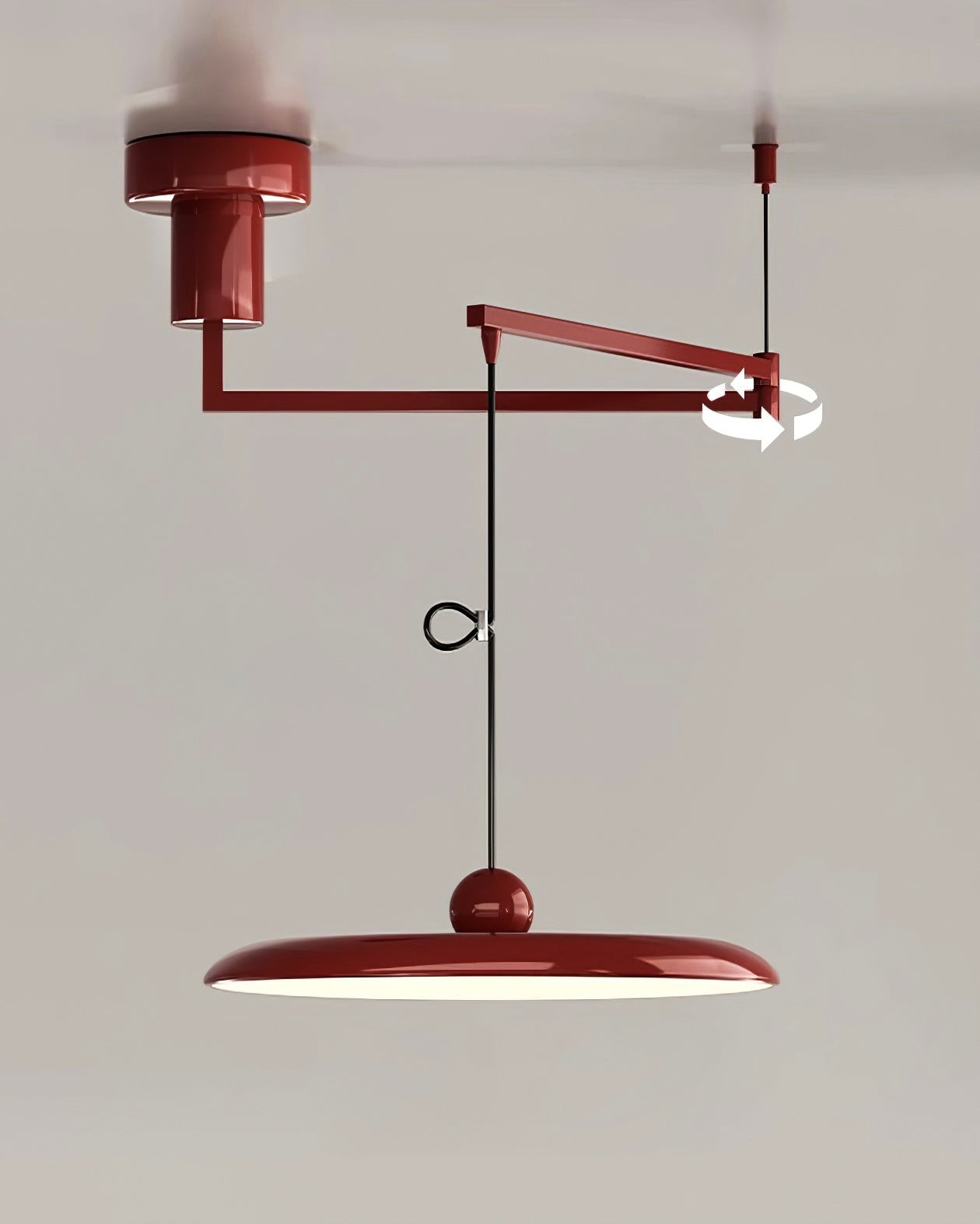 Simple Modern Adjustable Swing Arm Disc Pendant Lamp M110