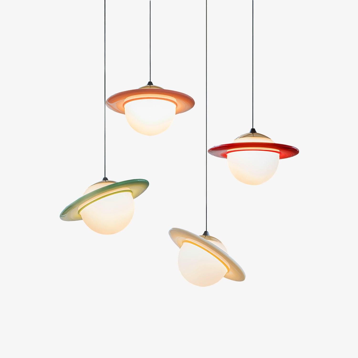 Romantic Saturn Planet Pendant Lamp for Bedroom M519