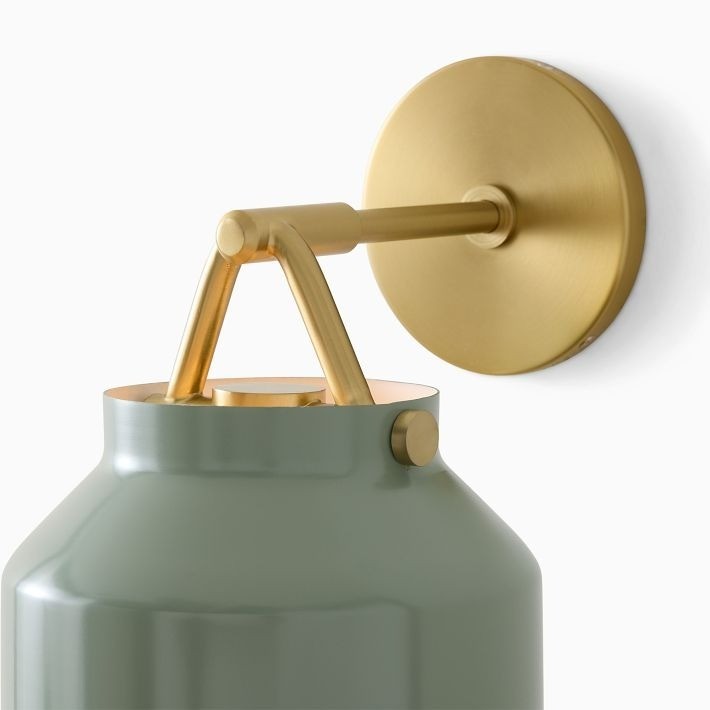 Hanton Modern Minimalist Brass and Glass Sconce – Damp Rated for Bathrooms T173