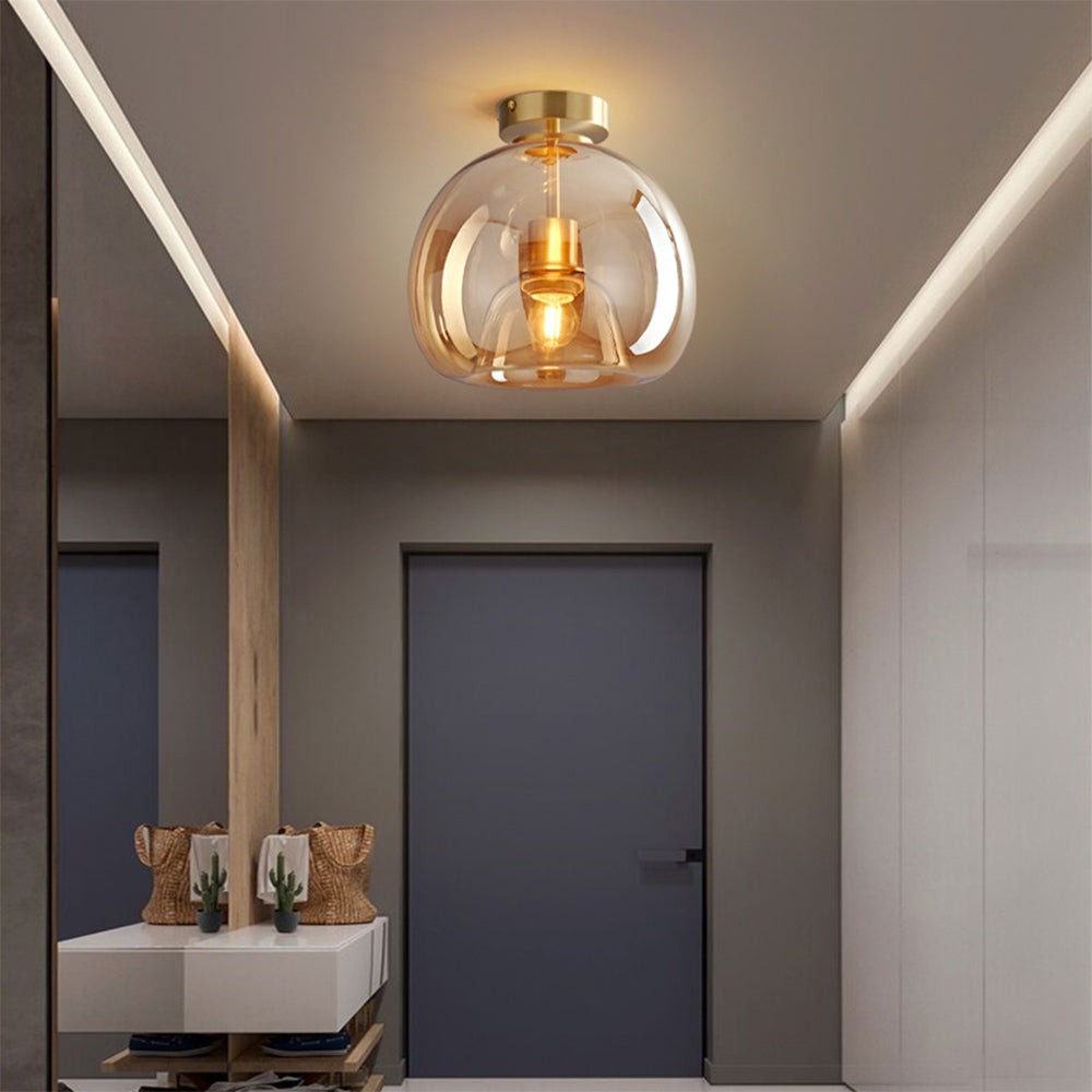 Retro Bubble Concave Glass Ceiling Lamp M104