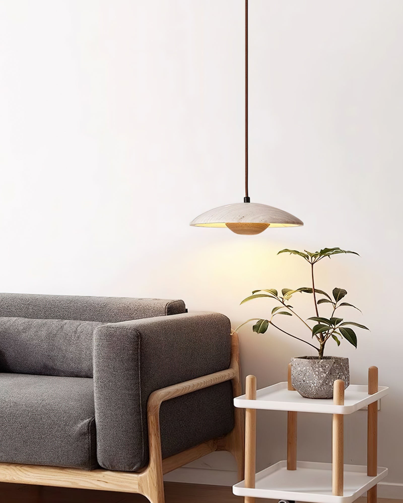 Cream Style Wood Pendant Lamp M422