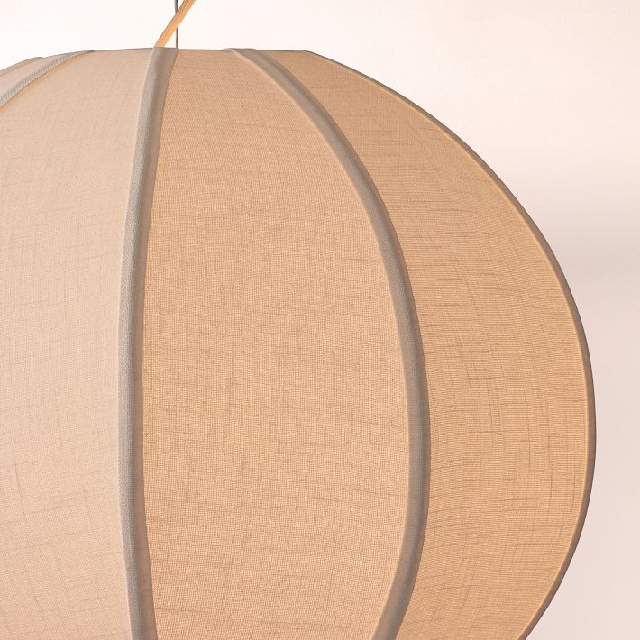 Alvian Pendant Light - Linen Shade with Adjustable Height for Cozy Dining T216