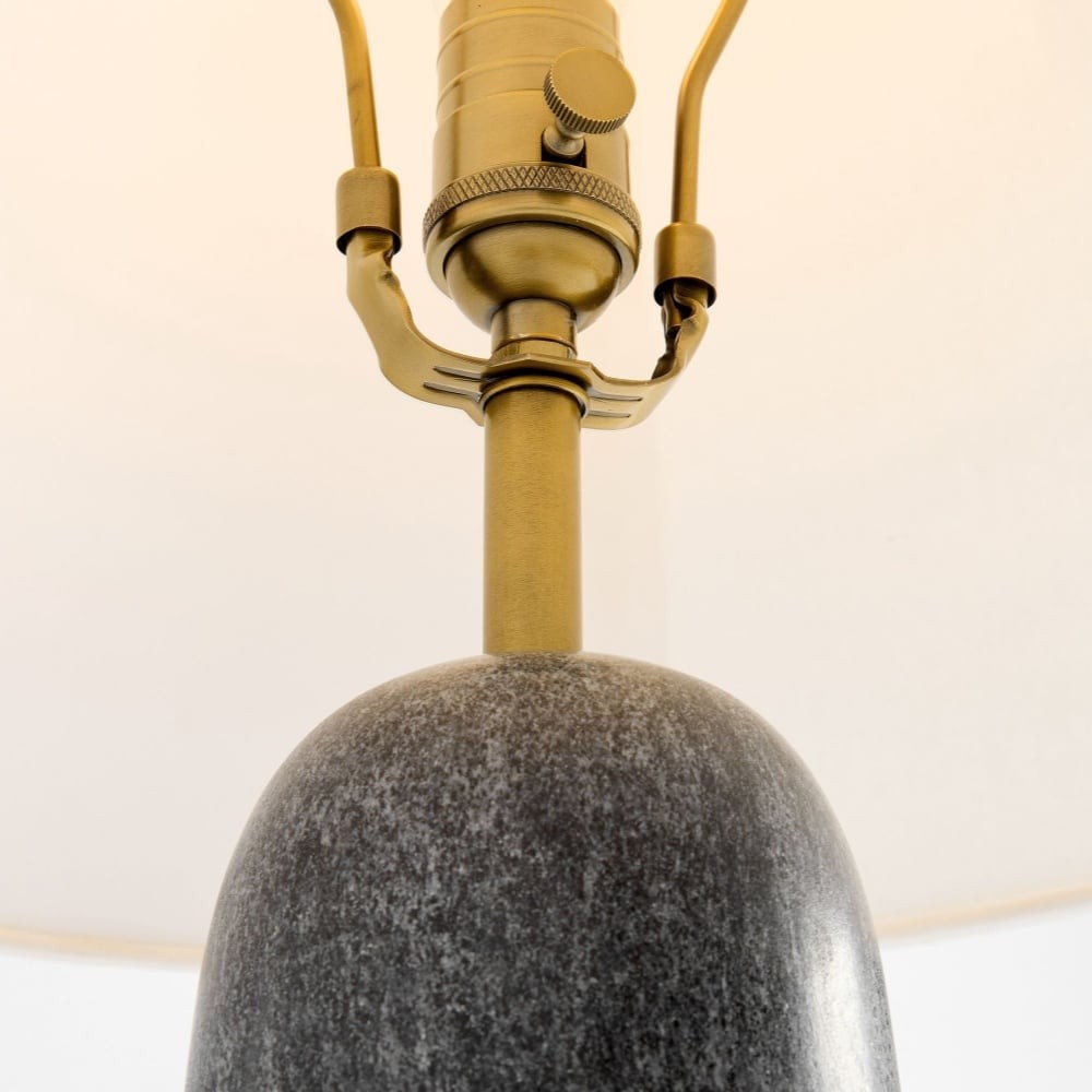 Albi Minimalist Marble Table Lamp - Elegant Fabric Shade Suitable for Any Room T617