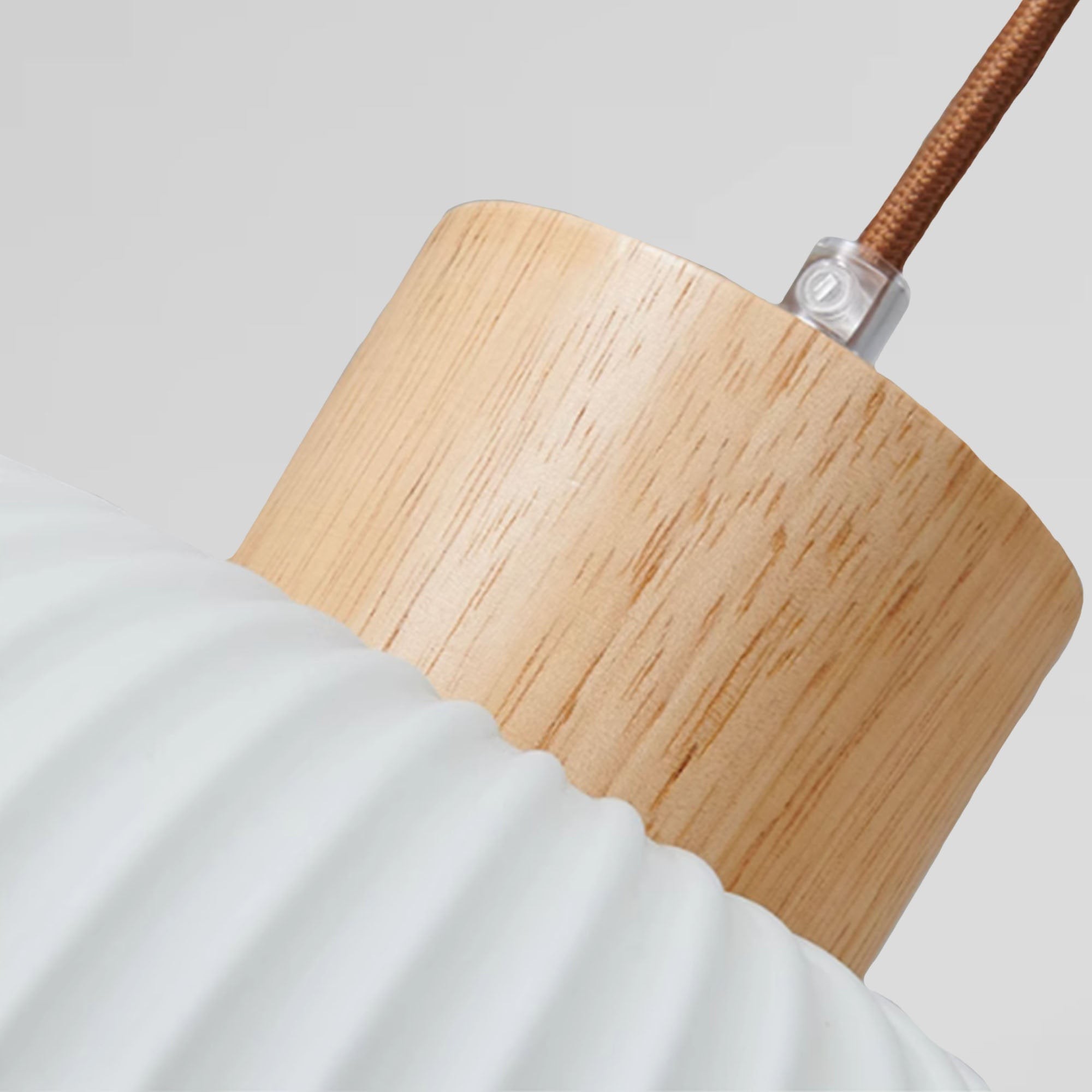 Nordic White Lantern-Like Glass Pendant Lamp M127