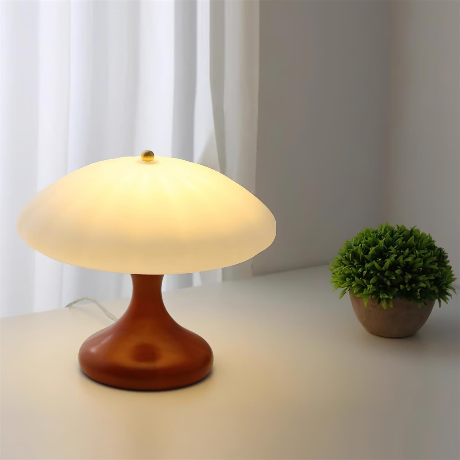 Mushroom Shape Curved Table Lamp M191