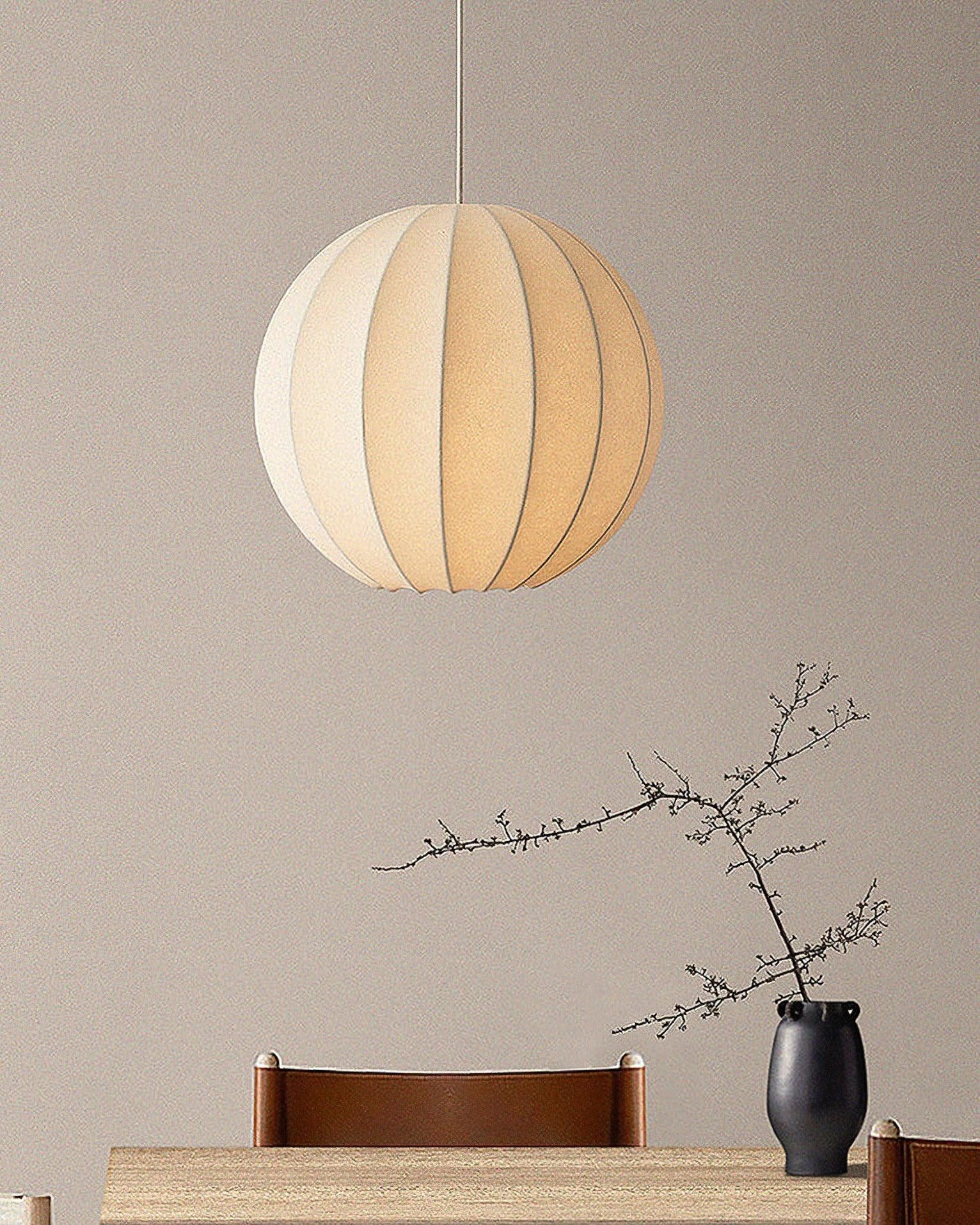 Creative Japanese Minimalist Silk Pendant Lamp For Restaurant M462