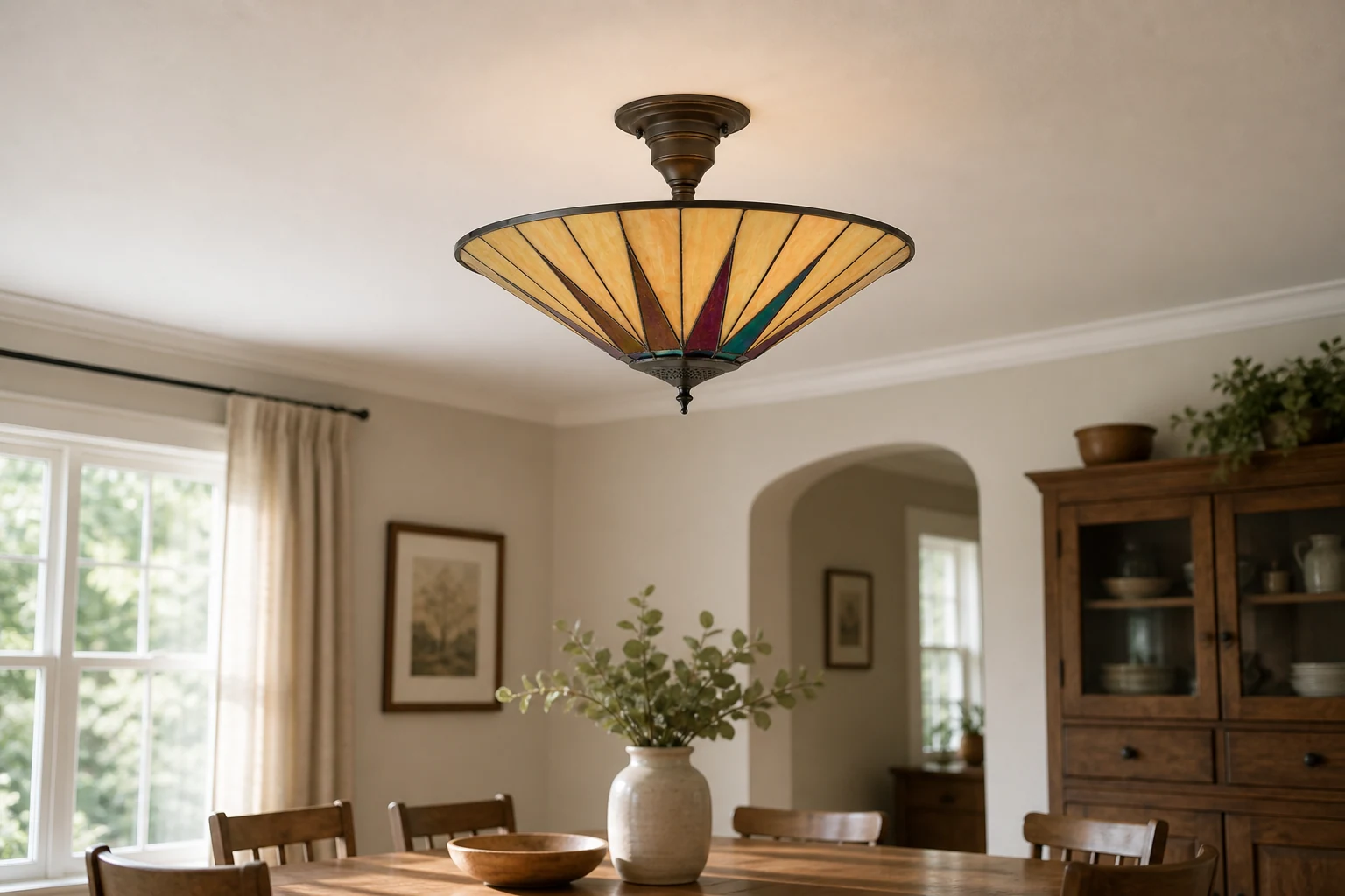 Lampa sufitowa Dark Star Tiffany w stylu życia